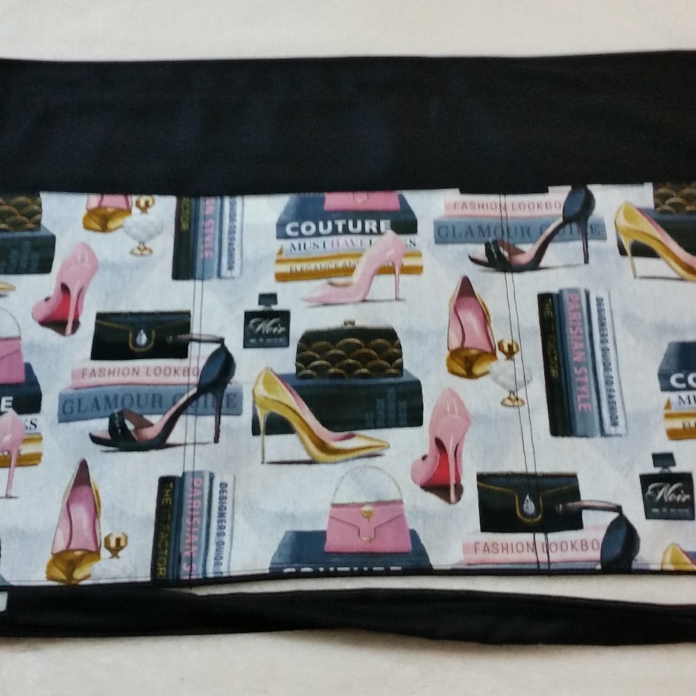 Glam  Waitress Server 3 Pocket Half Apron  20" x 13"  34" Ties